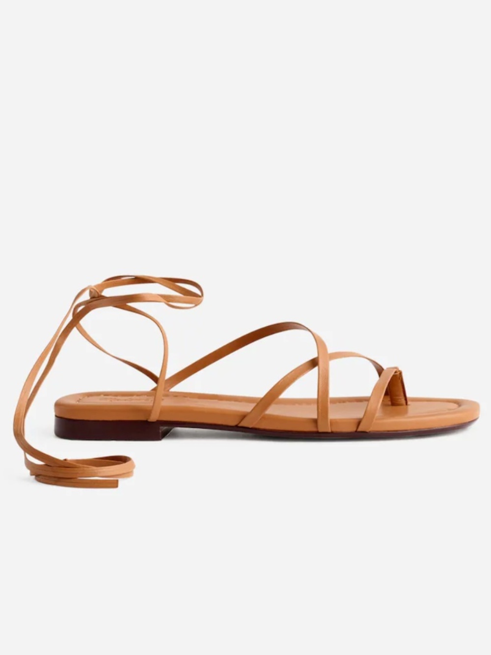 Madewell Carrie Lace Up Leather Sandals, Desert Camel, Sz 7.5 - Picture 7 of 8